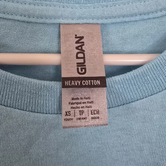 Gildan Light Blue Kids T-Shirt with Butterfly Design - Picture 4 of 4